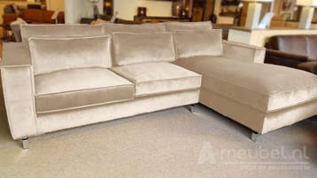 Loungebank Indijk - loungebanken - Creme, Huis en Inrichting, Banken | Bankstellen, Nieuw, Stof