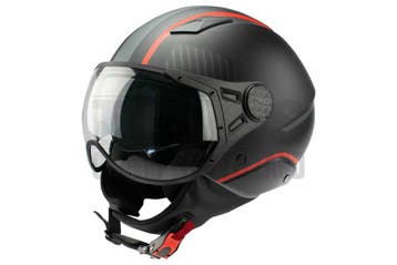 Helm Vito Jethelm met zonnevizier Lavori mat zwart / rood..., Ophalen of Verzenden, Nieuw, Vito