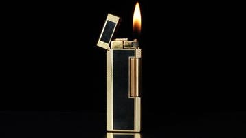 Dunill - Lacquer Pattern Rollagas Lighter - Zonder, Nieuw