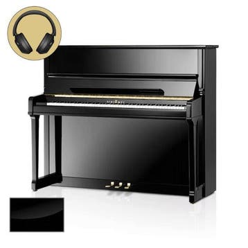 Schimmel Konzert K125 T TwinTone SP messing silent piano, Muziek en Instrumenten, Piano's, Nieuw, Zwart, Piano
