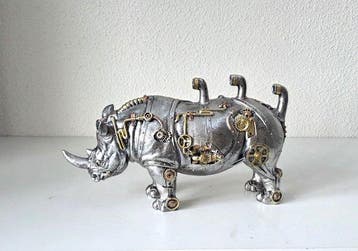 Saladin Buru - Beeld, Rhinoceros - 32 cm - hoogwaardig resin, Antiek en Kunst