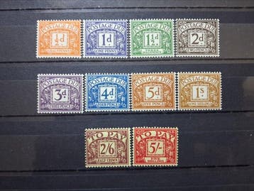Groot-Brittannië 1955/1957 - Postage Due stamps, Sg D46/55., Gestempeld