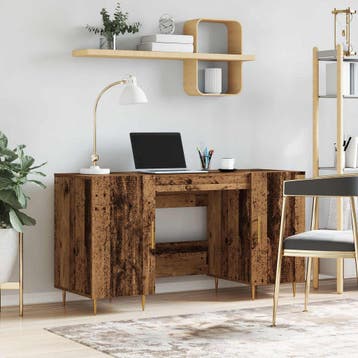 vidaXL Bureau Oud hout Bewerkt hout, Huis en Inrichting, Verzenden, Nieuw