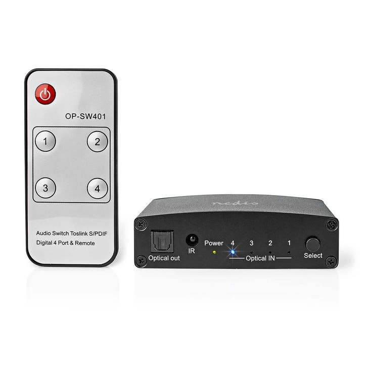 Digitale Audio-Switch | S/PDIF | 4-weg toslink schakelaar, Audio, Tv en Foto, Overige Audio, Tv en Foto, Nieuw, Verzenden