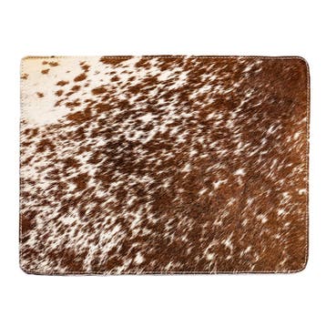 placemat koehuid rechthoek bruin/wit 30x40cm, Verzenden, Nieuw