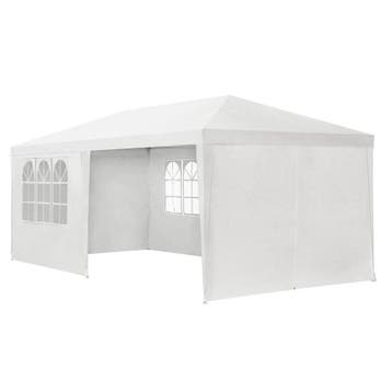 Partytent met zijwanden - 3x6 m - Wit, Verzenden, Nieuw