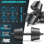 Dumbells set - Gewichten set - Halterset - Verstelbaar - 30, Sport en Fitness, Verzenden, Zo goed als nieuw