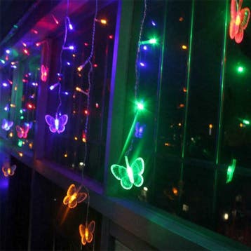 Kerst Gordijn Vlinder - 2 Meter - RGB, Ophalen of Verzenden, Nieuw