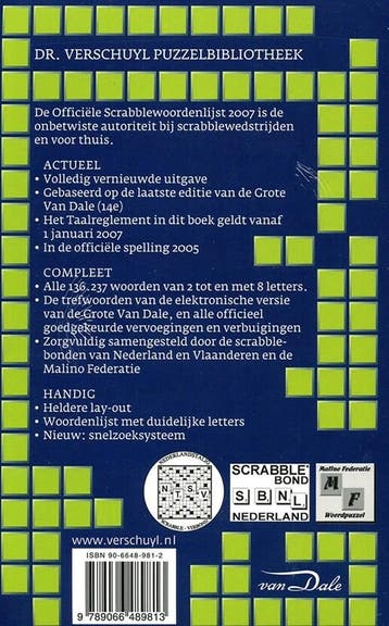 Van Dale Officiele scrabblewoordenlijst / 2007 / Dr., Verzenden, Gelezen