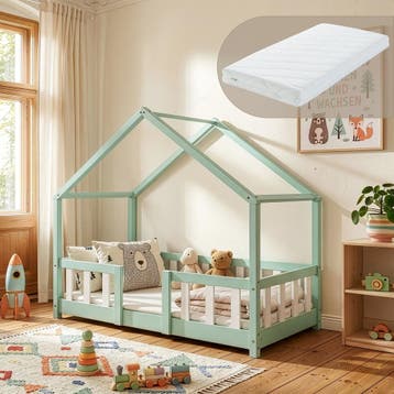 Kinderbed Treviolo met uitvalbeveiliging en matras 70x140 mi, Verzenden, Nieuw