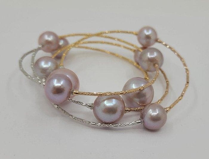 Armband - 18 karaat Witgoud, Roségoud, Geel goud, 8×11 mm, Sieraden, Tassen en Uiterlijk, Armbanden