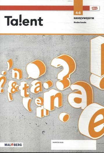9789402069549 Talent MAX Havo/vwo/gym 4-6 Nederlands, Boeken, Schoolboeken, Verzenden, Zo goed als nieuw, Modus Teksten