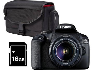 Canon EOS 2000D - Spiegelreflexcamera kit - 24,1 MP -, Verzenden, Zo goed als nieuw, Canon