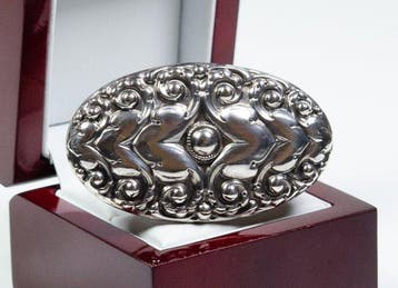 - Jugendstil - 800 zilver - XL - Broche