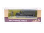 Schaal 1:50 Solido 6032 GMC T-as militaire bakwagen met r..., Hobby en Vrije tijd, Modelauto's | 1:50, Ophalen of Verzenden, Gebruikt