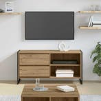vidaXL TV-kast Ambachtelijk eiken 100 x 36 x 49,5 cm Bewerkt, Minder dan 50 cm, Verzenden, Nieuw, Minder dan 100 cm