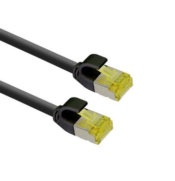 Ultra slim Patchkabel S/FTP Cat 6A zwart   10 M, Ophalen of Verzenden, Nieuw