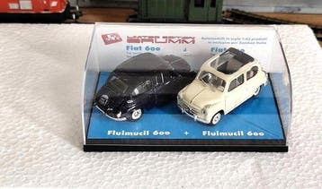 Brumm - Modelauto (2) - Fiat 600 - Fluimucil 600 (set, Nieuw