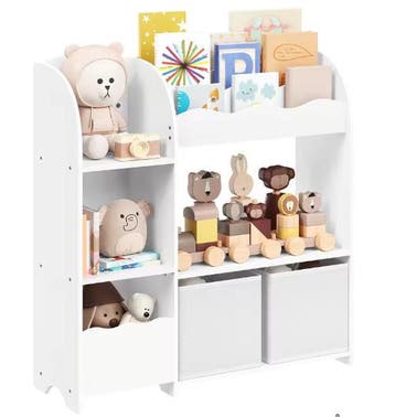 Speelgoedkast met Boekenvakken – Kinder Opbergmeubel met Box, Verzenden, Nieuw