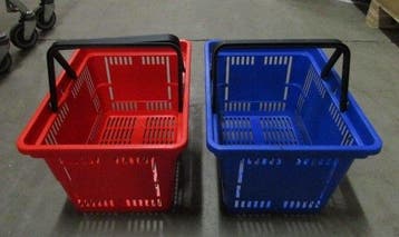 Winkelmandje, Winkelmand, Boodschappenmand, 22liter, blauw,