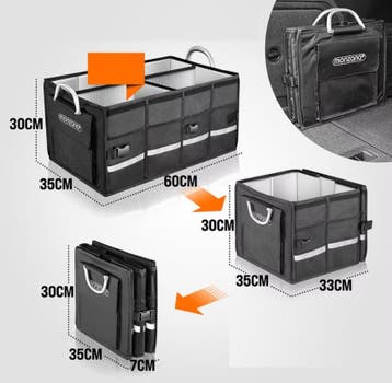 Kofferbak Organizer Zwart Geïsoleerd warm of koud voedsel, Auto diversen, Auto-accessoires, Verzenden, Nieuw
