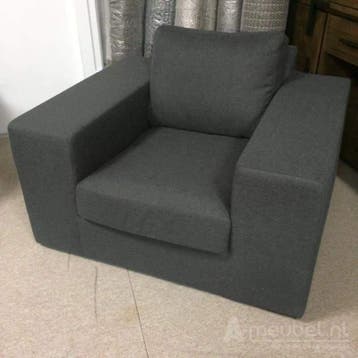 Fauteuil Lelystad - fauteuils - Grijs, Nieuw, Grijs, Stof