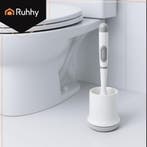 Ruhhy witte siliconen toiletborstel – antibacterieel, met., Hobby en Vrije tijd, Ophalen of Verzenden, Nieuw