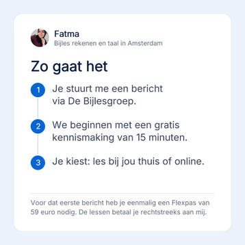 Fatma geeft bijles rekenen en taal in Amsterdam, Diensten en Vakmensen, Privéles, Bijles