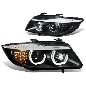 Koplampen BMW E90 E91 05-08 3D LED Angel eyes, Ophalen of Verzenden, Nieuw