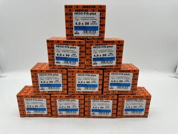 Veiling -  Heco schroeven 9000 stuks 4,0x30mm (T15) verzinkt, Nieuw