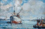 Evert Moll (1878–1955), Kring van - Havengezicht met schepen