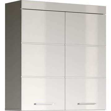 AMANDA bathroom cabinet - 2 doors - Glossy white - L73 x..., Verzenden, Nieuw