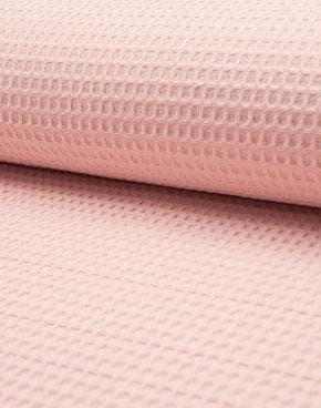Wafel Katoen Dusty Zalmroze, Nieuw, Roze