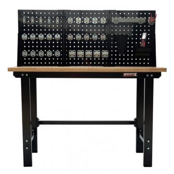 Werkbank met achterwand – Werkbank set 150 cm. kleur zwart., Ophalen of Verzenden, Nieuw