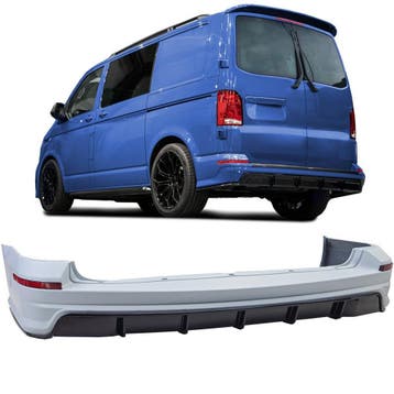 Achterbumper + Diffuser Transporter T6 T6.1 CS263, Nieuw, Achter, Volkswagen, Bumper
