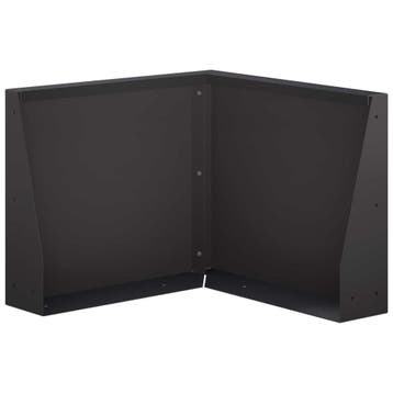 vidaXL Keerwand 50 x 50 x 50 cm Staal Zwart, Verzenden, Nieuw