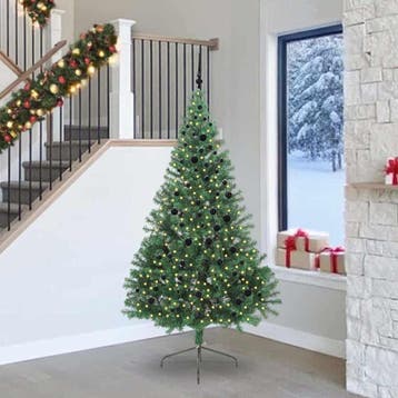 vidaXL Kunstmatig Voorverlicht Kerstboom met 300 LED Groen, Verzenden, Nieuw