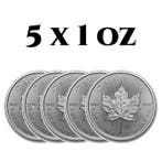 Canada. 5 Dollars 5 x 2026 1 oz $5 CAD Canadian Silver Maple