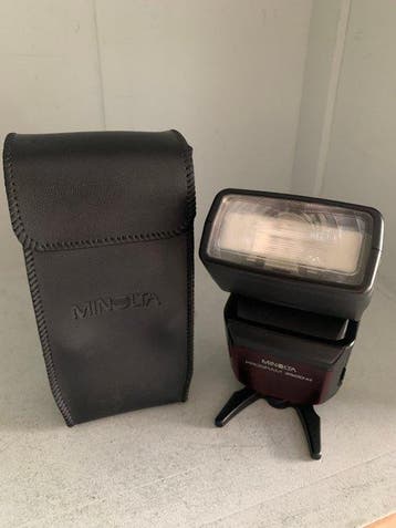 Minolta 3500XI Program flitser met tasje - 4x AA - Draadloos, Nieuw