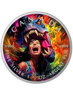 Canada. 5 Dollars 2025 Dino Attack 1 oz (.999)