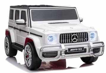 24V Mercedes-Benz G63 ///AMG, wit, 2 pers, 4WD, NIEUW!!, Ophalen of Verzenden, Nieuw