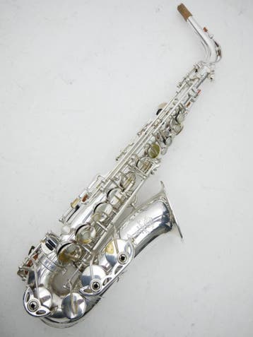 Altsax Selmer Mark VI verzilverd gereviseerd, Ophalen of Verzenden, Gebruikt, Alt, Met koffer