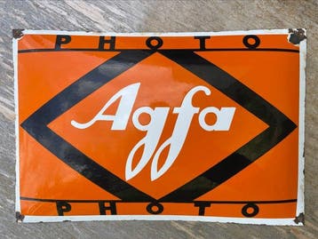 AGFA - Emaille bord - Agfa emaillebord 60 cm Fotoreclamebord