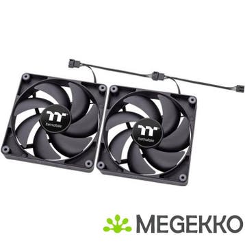 Thermaltake CT120 Ventilator 12 cm Zwart 2 stuk(s), Verzenden, Nieuw