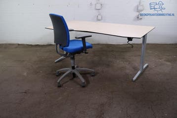 Assenburg cockpit bureau 180x90 cm ahorn slinger verstelbaar, Verzenden, Gebruikt