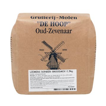 Molen de Hoop Liemers Donker Broodmix 2,5kg, Verzenden, Nieuw