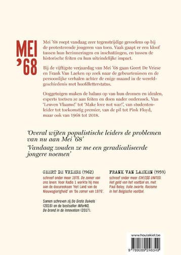 Mei 68 - Frank Van Laeken 9789089246349, Verzenden, Zo goed als nieuw, Frank Van Laeken