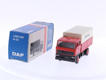 Schaal 1:50 Lion Car Nr.58 Daf 2800 enkelassige Bakwagen..., Hobby en Vrije tijd, Modelauto's | 1:50, Ophalen of Verzenden, Gebruikt