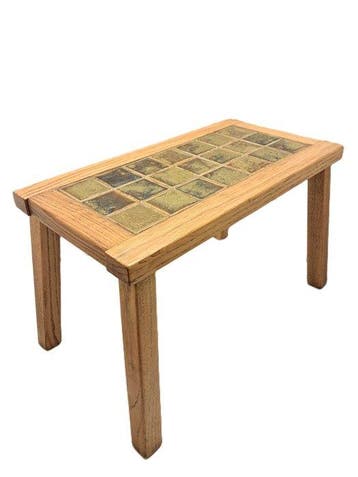 Bijzettafel - Eik - Tafel met tegels