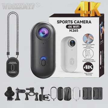 4K Mini Actiecamera met WiFi & Magnetische Bevestiging - Lic, Verzenden, Nieuw